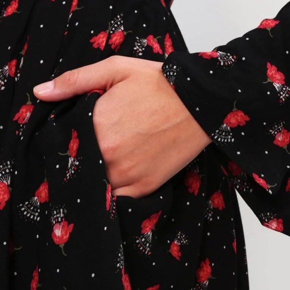 Free People Floral Dress Size 4 - Picture 6 of 8